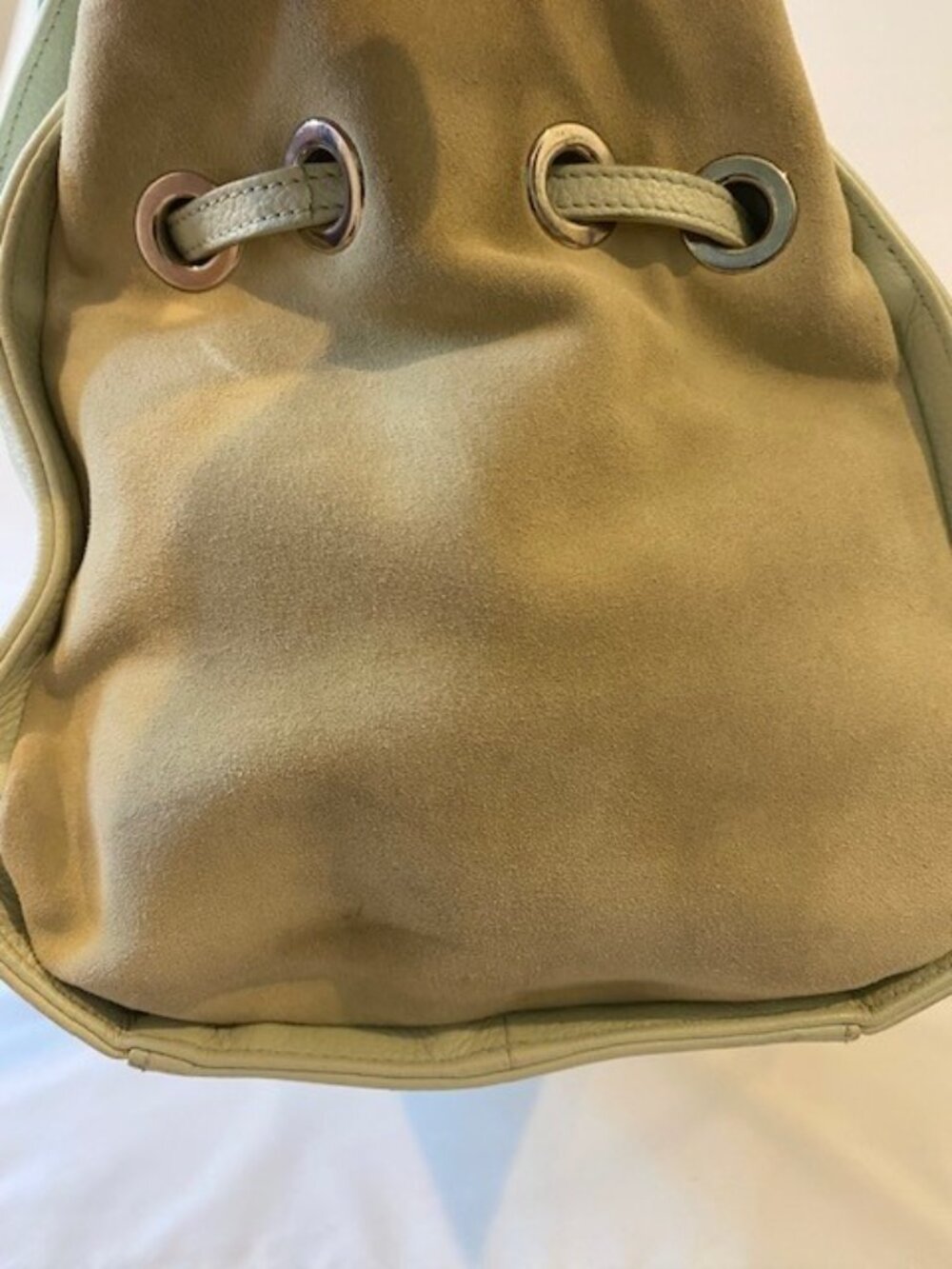 Jimmy Choo Rosalie Leather & Suede 2 Way Crossbody Tote Bag Light Green - Picture 11 of 16